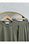 Darinka Front Gazi Stitched Skirt Suit-Nl673 Khaki - 3