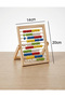 Wooden Educational Number Counting Abacus with Stand - Educational Math Toy with Colorful Number Beads - 2