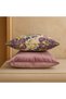 Throw Pillow Cover 2-Pack Floral Pattern Linen and Lilac Velvet 50*50 cm Pillow 2 Pieces Filling Not Included. - 4