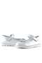 Genuine Leather Silver Velcro Ribbon Detailed Girls' Ballerinas - 8