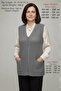 Knitwear Plus Size Women's Steel Mesh Openwork Seasonal Spring Mother Mercerized Gray Vest