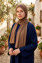 Women's Hijab Luxury Combed Cotton Shawl – Non-Slip, Soft, Four Seasons Use Shawl Chocolate - 6