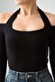 Long sleeve women's blouse with side ruching and neck detail