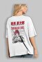 YUJIRO HANMA Anime Back Printed White Oversize t-shirt 100% cotton Men Women - 3