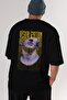 Visualization Printed Back Black Oversized T-Shirt for Men and Women, Crew Neck - 7