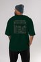 Amsterdam Back Printed Emerald Green Oversize T-shirt Unisex Men's Women's Crew Neck - 5