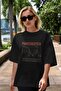 Manchester Front Printed Black Oversize T-shirt Unisex Men's Women's Crew Neck - 4