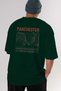 Manchester Back Printed Emerald Green Oversize T-shirt Unisex Men Women Crew Neck - 7