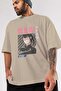Maki Zenin CHAINSAWMAN 1 Anime Front Printed Beige Oversize t-shirt Men Women - 7