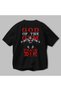 God of the Gym Back Printed Black Oversize T-Shirt Crew Neck Cotton Men Women - 3