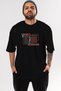 Venice Front Printed Black Oversize T-shirt Unisex Men's Women's Crew Neck - 3