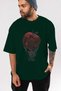 DEATH NOTE -RYUK Anime Front Printed Emerald Green Oversize t-shirt Men Women - 6