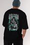 BLEACH(ULQUIARRA) Anime Back Printed Black Oversize T-shirt Men Women - 3