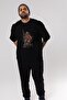 Sparta Front Printed Black Oversize T-shirt Unisex Men's Women's Crew Neck - 4