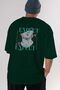 Expect Back Printed Emerald Green Oversize T-shirt Unisex Men's Women's Crew Neck - 7