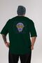 As Yellow as Sunflower Back Printed Emerald Green Oversized t-shirt Unisex Men Women Crew Neck