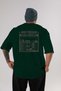Amsterdam Back Printed Emerald Green Oversize T-shirt Unisex Men's Women's Crew Neck
