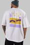 White Oversize T-shirt - Urban Cult Back Printed, Unisex, Crew Neck