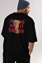 Teddy Bear You Can Make It Back Printed Black Men's Women's Crew Neck Oversize T-shirt - 2