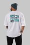 Moscow Back Printed White Oversize T-shirt Unisex Men's Women's Crew Neck