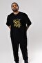 Real King Printed Front Black Oversize T-shirt Unisex Men's Women's Crew Neck - 6