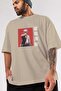 Gintoki Sakata GINTAMA 1 Anime Front Printed Beige Oversize t-shirt Men Women - 7