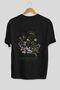 Zoro-ONE PIECE Anime Back Printed Black Oversize t-shirt Men Women - 2