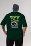 Bad Habit Back Printed Emerald Green Oversize T-shirt Unisex Men's Women's Crew Neck