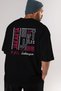 Jakarta Back Printed Black Oversize T-shirt Unisex Men's Women's Crew Neck - 5