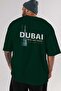 Dubai Back Printed Emerald Green Oversize T-shirt Unisex Men's Women's Crew Neck - 6