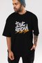 Istanbul Lettered Front Printed Black Oversize T-shirt Unisex Men's Women's Crew Neck - 7