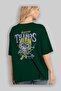 Thanos (2) Back Printed Emerald Green Oversized t-shirt Crew Neck Men Women - 4