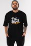 Istanbul Lettered Front Printed Black Oversize T-shirt Unisex Men's Women's Crew Neck - 5