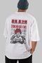 YUJIRO HANMA Anime Back Printed White Oversize t-shirt 100% cotton Men Women - 6