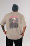 Johan Liebert MONSTER Anime Back Printed Beige Oversize t-shirt 100% cotton Men Women