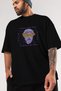 As Yellow as Sunflower Front Printed Black Oversized t-shirt Unisex Men Women Crew Neck - 2