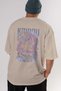 KAIDOU ONE PIECE Anime Back Printed Beige Oversize t-shirt 100% cotton Men Women - 6