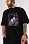 DEATH NOTE Anime Front Printed Black Oversized t-shirt for Men and Women - 3