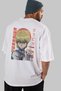 Kurapika 5 (2) Anime Back Printed White Oversize t-shirt 100% cotton Men Women - 7