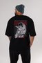 BAKI HANMA Anime Back Printed Black Oversize T-shirt Men Women - 7