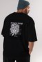 Hipster Japanese Style Back Printed Black Oversize T-shirt Men's Women's Crew Neck - 4
