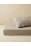 100% Cotton Muslin Elastic Sheet and Pillowcase Set - Beige - 4