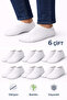 Men's Bamboo 6-Piece Stitch-Free Sneakers Socks