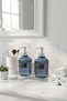 Blue 2-Piece Glass Soap Dispenser/Detergent Dispenser, 500 Ml, with Silver Color Metal Stand, 21.5X9X23 cm - 6