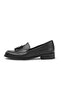 Iris Black Color Women's Oxford Daily Flat Shoes - 6