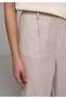 Straight Fit Low Waist Wide Leg Women's Beige Trousers - 5