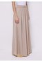 Regular Fit High Waist Wide Leg Women's Beige Trousers - 4