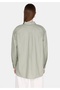 Relax Fit Shirt Neck Plain Women's Green Long Sleeve Shirt - 2