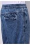 Regular Fit Mid Waist Straight Men's Indigo Jean Shorts - 5
