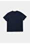Comfort Fit Round Neck Plain Men's Navy Blue Short Sleeve T-Shirt - 5